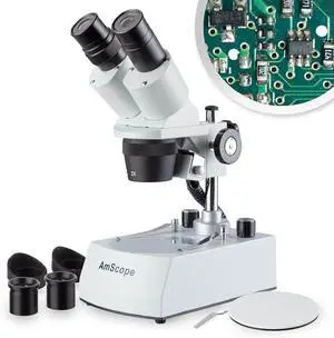 SE306R-PZ-LED Forward-Mounted Binocular Stereo Microscope, WF10x | 2X & 4X Magnification DIN Standard RMS 20.32mm Thread 160mm Finite Tube Length Compatible Numerical Aperture 0.10 SE306R-PZ-LED Forward-Mounted Binocular Stereo Microscope, WF10x | 2X & 4X Magnification DIN Standard RMS 20.32mm Thread 160mm Finite Tube Length Compatible Numerical Aperture 0.10