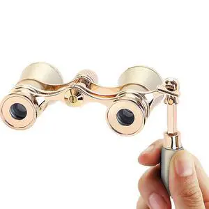 Opera Glasses, 3X25 Theater Binoculars, Mini Compact Opera Glasses with Adjustable Handle, Portable Binoculars for Women Adults Kids, Ideal for Concert Theater Opera (Golden with Handle) Opera Glasses, 3X25 Theater Binoculars, Mini Compact Opera Glasses with Adjustable Handle, Portable Binoculars for Women Adults Kids, Ideal for Concert Theater Opera (Golden with Handle)