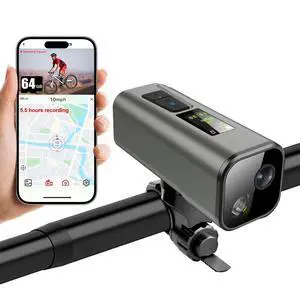 Action Camera for Bike 4K 30fps with GPS Tracker, Bicycle Dash Cam | IP65 Waterproof, Anti-Shake Sport DV, Wireless Motorcycle Cycling Speedometer and Odometer, Free 64G Card, Computer with APP Action Camera for Bike 4K 30fps with GPS Tracker, Bicycle Dash Cam | IP65 Waterproof, Anti-Shake Sport DV, Wireless Motorcycle Cycling Speedometer and Odometer, Free 64G Card, Computer with APP
