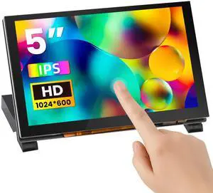 5 Inch Touchscreen Monitor for Raspberry Pi, 1024X600 Touch Screen | Display Monitor with Acrylic Stand Compatible with Raspberry Pi 5/4/3, Banana Pi, Jetson Nano, Plug and Play 5 Inch Touchscreen Monitor for Raspberry Pi, 1024X600 Touch Screen | Display Monitor with Acrylic Stand Compatible with Raspberry Pi 5/4/3, Banana Pi, Jetson Nano, Plug and Play