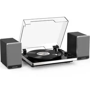 Viny Record Player with 2 External Speakers and 2 Bluetooth Modes,Turntable with ATN-3600 Stylus,Pitch,USB Recording,RCA and AUTO Stop for Vinyl Records Viny Record Player with 2 External Speakers and 2 Bluetooth Modes,Turntable with ATN-3600 Stylus,Pitch,USB Recording,RCA and AUTO Stop for Vinyl Records