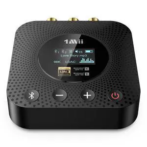 B06HD+ Hi-Res LDAC Bluetooth 5.3 Receiver for Home Stereo, Hi-Fi Bluetooth Audio Adapter w/Display, Built-in Audiophile DAC, aptX HD Low Latency, RCA Optical Coaxial for Old Stereo Receiver B06HD+ Hi-Res LDAC Bluetooth 5.3 Receiver for Home Stereo, Hi-Fi Bluetooth Audio Adapter w/Display, Built-in Audiophile DAC, aptX HD Low Latency, RCA Optical Coaxial for Old Stereo Receiver