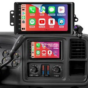 Android Radio for Chevrolet Chevy Silverado 2003-2006 Tahoe SSR, GMC Sierra 1500/2500/3500 2003-2006 Suburban, 7 Inch Touch Screen Car Stereo CarPlay Android Auto Backup Camera Bluetooth 5GWiFi FM SWC Android Radio for Chevrolet Chevy Silverado 2003-2006 Tahoe SSR, GMC Sierra 1500/2500/3500 2003-2006 Suburban, 7 Inch Touch Screen Car Stereo CarPlay Android Auto Backup Camera Bluetooth 5GWiFi FM SWC