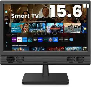 15.6 Inch Small Smart TV, FHD 1080p Compact Smart TV with Built-in Apps, WiFi & Bluetooth, ATSC Digital Tuner, HDMI/USB/AV Inputs, 110220V AC Power TV for Kitchen, Bedroom, RV, Camper, Truck 15.6 Inch Small Smart TV, FHD 1080p Compact Smart TV with Built-in Apps, WiFi & Bluetooth, ATSC Digital Tuner, HDMI/USB/AV Inputs, 110220V AC Power TV for Kitchen, Bedroom, RV, Camper, Truck