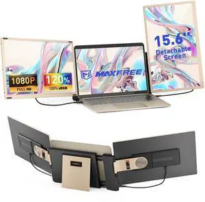 S6 Laptop Screen Extender, 15.6'' 1080P Monitor Extender, 11 Display Modes, Plug & Play, Detachable Screen Triple Monitor for Laptop 13"-17.3", Compatible with Mac/Windows/Android/Switch, Gold S6 Laptop Screen Extender, 15.6'' 1080P Monitor Extender, 11 Display Modes, Plug & Play, Detachable Screen Triple Monitor for Laptop 13"-17.3", Compatible with Mac/Windows/Android/Switch, Gold
