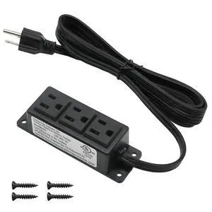 Surface Mounted Power Strip 3 AC Grounded Outlets Mountable Power Strip Socket Adapt to Deak Conference Table Wall Hotel Improvement (3AC) Surface Mounted Power Strip 3 AC Grounded Outlets Mountable Power Strip Socket Adapt to Deak Conference Table Wall Hotel Improvement (3AC)