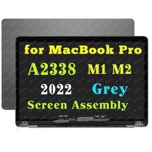 Screen Replacement for MacBook Pro A2338 M1 M2 2022 LCD Assembly | EMC 8162 EMC 3578 661-17548 661-17549 MYD83 MYD92 MNEH3 MNEJ3 MNEP3 MYDA2 MYDC2 MNEQ3 MNEQ3xx/A MNEP3xx/A Grey Screen Replacement for MacBook Pro A2338 M1 M2 2022 LCD Assembly | EMC 8162 EMC 3578 661-17548 661-17549 MYD83 MYD92 MNEH3 MNEJ3 MNEP3 MYDA2 MYDC2 MNEQ3 MNEQ3xx/A MNEP3xx/A Grey