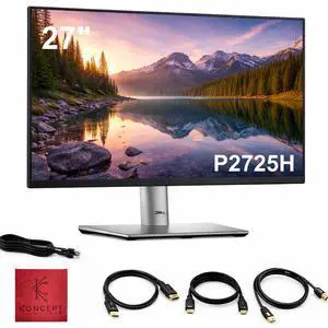 Dell Pro P2725H Plus 27" FHD Monitor with HDMI, DisplayPort & USB Cables | Anti-Glare IPS 27" FHD Monitor, Tilt/Swivel/Pivot/Height Adjustable, ComfortView Plus, Flicker-Free, 4-Port USB Hub Included Dell Pro P2725H Plus 27" FHD Monitor with HDMI, DisplayPort & USB Cables | Anti-Glare IPS 27" FHD Monitor, Tilt/Swivel/Pivot/Height Adjustable, ComfortView Plus, Flicker-Free, 4-Port USB Hub Included