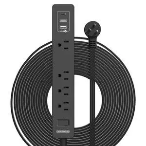Flat Extension Cord 15 Ft, Ultra Thin Flat Extension Cord Under Carpet, Rug, Door, Wall Mount Power Strip Flat Plug with 4 Outlets 3 USB(1 USB-C), Overload Protection for Home Office, Black Flat Extension Cord 15 Ft, Ultra Thin Flat Extension Cord Under Carpet, Rug, Door, Wall Mount Power Strip Flat Plug with 4 Outlets 3 USB(1 USB-C), Overload Protection for Home Office, Black