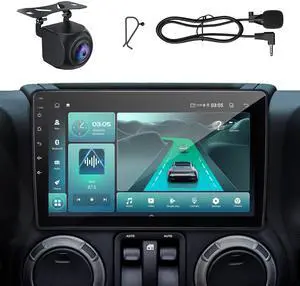 Upgraded 10" Car Radio Stereo for Jeep Wrangler JK 2007-2018 Dodge Ram 1500 2500 3500 Grand Cherokee, CarPlay/Android Auto/Android 13/2G+64G/GPS Navigation/Backup Camera,Built in Cooling Fan Upgraded 10" Car Radio Stereo for Jeep Wrangler JK 2007-2018 Dodge Ram 1500 2500 3500 Grand Cherokee, CarPlay/Android Auto/Android 13/2G+64G/GPS Navigation/Backup Camera,Built in Cooling Fan