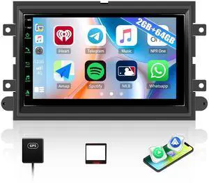 2G+64G Android Car Radio Stereo for Ford F150 2004-2008 / F250 F350 2006-2010, 7" IPS HD Touch Screen Car Stereo with Wireless CarPlay Andriod Auto, Bluetooth, GPS, SWC, WiFi, ASP, RDS FM Head Unit 2G+64G Android Car Radio Stereo for Ford F150 2004-2008 / F250 F350 2006-2010, 7" IPS HD Touch Screen Car Stereo with Wireless CarPlay Andriod Auto, Bluetooth, GPS, SWC, WiFi, ASP, RDS FM Head Unit