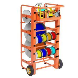 Wire Spool Rack, Multi-Spool Wire Cart Cable Caddy, 11 Rods | Heavy Duty, Electrical Wire Spool Storage Holder, With Wheels, Cable Spool Dispenser Rack, For Electrical Industrial Wire Spool Rack, Multi-Spool Wire Cart Cable Caddy, 11 Rods | Heavy Duty, Electrical Wire Spool Storage Holder, With Wheels, Cable Spool Dispenser Rack, For Electrical Industrial
