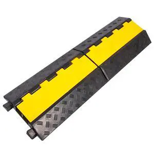 Rubber Cable Ramp Cable Protector Ramps Wire Hose Protective 2 Channel Traffic Rubber Plastic Cord Cover Speed Bump for Asphalt Concrete Gravel Driveway Outdoor, 1 Pack Rubber Cable Ramp Cable Protector Ramps Wire Hose Protective 2 Channel Traffic Rubber Plastic Cord Cover Speed Bump for Asphalt Concrete Gravel Driveway Outdoor, 1 Pack