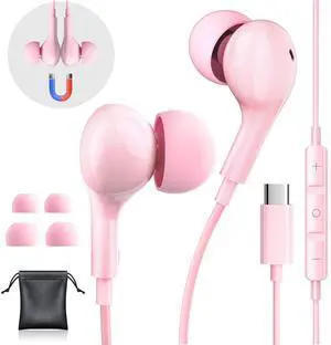 USB C Headphones Wired Earbuds for iPhone 17 16/15 Pro Max/iPad Pro, with HiFi Mic Volume Control Type C Earphones for Samsung Galaxy S26/S25/S24/S23 Ultra, Noise Cancelling for iPhone 15 Headphones USB C Headphones Wired Earbuds for iPhone 17 16/15 Pro Max/iPad Pro, with HiFi Mic Volume Control Type C Earphones for Samsung Galaxy S26/S25/S24/S23 Ultra, Noise Cancelling for iPhone 15 Headphones