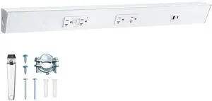 24 in Under Cabinet Outlet Strip with GFCI Outlet, Hardwire | Angled Outlet Design, 2500W Rating, 20A GFCI + 20A TR Outlet with USB-A & USB-C, Modular No-Cut Extension System, ETL Listed 24 in Under Cabinet Outlet Strip with GFCI Outlet, Hardwire | Angled Outlet Design, 2500W Rating, 20A GFCI + 20A TR Outlet with USB-A & USB-C, Modular No-Cut Extension System, ETL Listed