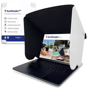 Laptop Sun Shade for Working Outside, Pro 5 (Size: M) - Patent 10963010 Laptop Sun Shade for Working Outside, Pro 5 (Size: M) - Patent 10963010