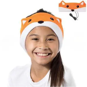 Over The Ear Headband Headphones - Kids Headphones Volume Limited with Thin Speakers & Super Soft Fleece Headband - Fox | Ultra Thin Earphones for Side Sleepers, Meditation, Running, Laptop, and Phone Over The Ear Headband Headphones - Kids Headphones Volume Limited with Thin Speakers & Super Soft Fleece Headband - Fox | Ultra Thin Earphones for Side Sleepers, Meditation, Running, Laptop, and Phone
