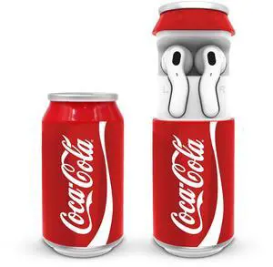 Coca-Cola Can Shaped Wireless Earbuds Bluetooth 5.0 Headphones with Built-in Mic, Voice Assistant Compatibility, 9H Playtime, HD Stereo Sound, Noise Cancelling Compatible with Apple & Android Coca-Cola Can Shaped Wireless Earbuds Bluetooth 5.0 Headphones with Built-in Mic, Voice Assistant Compatibility, 9H Playtime, HD Stereo Sound, Noise Cancelling Compatible with Apple & Android