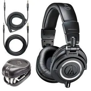 ATH-M50x Professional Monitor Headphones + Slappa Full Sized HardBody PRO Headphone Case (SL-HP-07) ATH-M50x Professional Monitor Headphones + Slappa Full Sized HardBody PRO Headphone Case (SL-HP-07)
