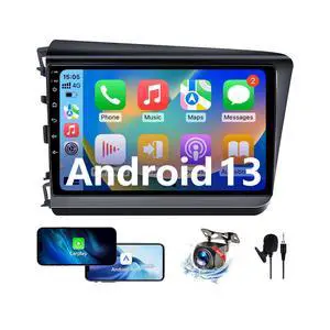 Android 13 Car Radio Compatible with Honda Civic 2012-2015 | 9 Inch Car Radio Head Unit Touch Screen, Wireless CarPlay, Android Auto, WiFi, Backup Camera Android 13 Car Radio Compatible with Honda Civic 2012-2015 | 9 Inch Car Radio Head Unit Touch Screen, Wireless CarPlay, Android Auto, WiFi, Backup Camera