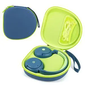 Hard Headphone Case for ICLEVER BTH 20, with Mesh Pocket & Handle Strap | Portable Carrying Storage Case for Foldable Headphones,Travel & Home Use, Blue Hard Headphone Case for ICLEVER BTH 20, with Mesh Pocket & Handle Strap | Portable Carrying Storage Case for Foldable Headphones,Travel & Home Use, Blue