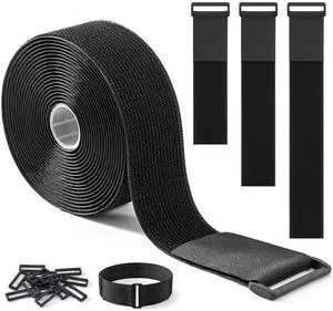 2''x 16Ft Heavy Duty Hook and Loop Straps with 15 Buckles Adjustable, Cut-to-Length, Reusable Cinch Straps for Securing Cables, Hoses, Pipes, and More 2''x 16Ft Heavy Duty Hook and Loop Straps with 15 Buckles Adjustable, Cut-to-Length, Reusable Cinch Straps for Securing Cables, Hoses, Pipes, and More