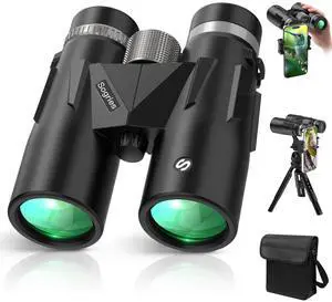 12x42 HD Binoculars for Adults with Phone Adapter, Tripod & Tripod Adapter | BAK4,FMC,Waterproof,Fogproof,High Powered for Bird Watching,Hiking,Travel 12x42 HD Binoculars for Adults with Phone Adapter, Tripod & Tripod Adapter | BAK4,FMC,Waterproof,Fogproof,High Powered for Bird Watching,Hiking,Travel