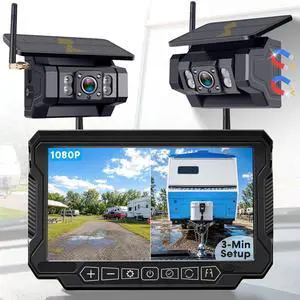 1080P Dual Magnetic Wireless Backup Camera: See Both Camera Views at Once | 1-Min Easy to Install, 7" Split-Screen with Night Vision for Checking Hitch Horse While Driving, 20lb Strong Magnetic Hold 1080P Dual Magnetic Wireless Backup Camera: See Both Camera Views at Once | 1-Min Easy to Install, 7" Split-Screen with Night Vision for Checking Hitch Horse While Driving, 20lb Strong Magnetic Hold