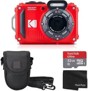 PIXPRO WPZ2 Rugged Waterproof Shockproof Digital Camera 16MP 4X Optical Zoom 1080P Full HD Video, 2.7" LCD (Red) Bundle with Camera Case, SanDisk 32GB microSDHC Card (4 Items) PIXPRO WPZ2 Rugged Waterproof Shockproof Digital Camera 16MP 4X Optical Zoom 1080P Full HD Video, 2.7" LCD (Red) Bundle with Camera Case, SanDisk 32GB microSDHC Card (4 Items)