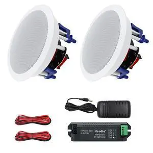 5.25 Inch Bluetooth Ceiling Speakers Home Recessed Speaker System 300 Watts Suitable for Humid,Kitchen,Bedroom,Bathroom,Covered Patio (A Pair) 5.25 Inch Bluetooth Ceiling Speakers Home Recessed Speaker System 300 Watts Suitable for Humid,Kitchen,Bedroom,Bathroom,Covered Patio (A Pair)