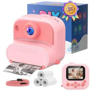 Kids Camera Instant Print: 1080P HD Digital Camera for Kids - Girls for Age 3-12 - Toddler Cameras Toys Gift for 4 5 6 7 8 9 10 11 Years Old - Cool Presents Ideals for Birthday Pink Kids Camera Instant Print: 1080P HD Digital Camera for Kids - Girls for Age 3-12 - Toddler Cameras Toys Gift for 4 5 6 7 8 9 10 11 Years Old - Cool Presents Ideals for Birthday Pink