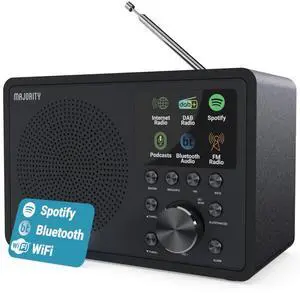 Internet Radio for Home with WiFi and FM | DSP Speaker Perfect for Bedroom, Kitchen, and Living Room Use | FM, Spotify Connect, Multi-Alarm, Frontier Oktiv App Control | Touro Internet Radio for Home with WiFi and FM | DSP Speaker Perfect for Bedroom, Kitchen, and Living Room Use | FM, Spotify Connect, Multi-Alarm, Frontier Oktiv App Control | Touro