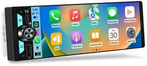 Single Din CarPlay Multimedia Receiver: 6.5" Wireless Android Auto Stereo | Incell Touchscreen 4.2 CHN 2 Subwoofer Outputs Hi-Fi DSP Bluetooth Mirrorlink USB-C Fast Charge SWC Single Din CarPlay Multimedia Receiver: 6.5" Wireless Android Auto Stereo | Incell Touchscreen 4.2 CHN 2 Subwoofer Outputs Hi-Fi DSP Bluetooth Mirrorlink USB-C Fast Charge SWC