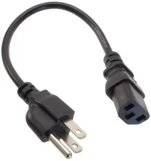 CablesOnline 1ft. Short 3-Conductor PC Power Cord, 18AWG NEMA 5-15P to IEC-60320-C13 Cable, PC-111 CablesOnline 1ft. Short 3-Conductor PC Power Cord, 18AWG NEMA 5-15P to IEC-60320-C13 Cable, PC-111