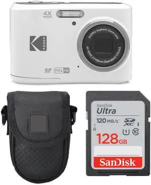 Kodak PIXPRO FZ45 Digital Camera + Point & Shoot Camera Case + Sandisk 128GB SDXC Memory Card Kodak PIXPRO FZ45 Digital Camera + Point & Shoot Camera Case + Sandisk 128GB SDXC Memory Card