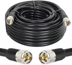 CB Coax Cable - RG213 UHF Male to Male 50FT Low Loss RG-213 UHF Cable for Ham Radio/VHF Radio/SWR Meter/Antenna Analyzer CB Coax Cable - RG213 UHF Male to Male 50FT Low Loss RG-213 UHF Cable for Ham Radio/VHF Radio/SWR Meter/Antenna Analyzer