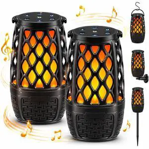 Outdoor Bluetooth Speaker, LED Flame Desk Lamp, IPX6 Waterproof Outdoor Speaker, Multi-Sync Up to 100 Speakers, 3 Lighting Modes, Bluetooth 5.3, Auto-Pairing, Indoor & Outdoor Party Speaker (2 Pack) Outdoor Bluetooth Speaker, LED Flame Desk Lamp, IPX6 Waterproof Outdoor Speaker, Multi-Sync Up to 100 Speakers, 3 Lighting Modes, Bluetooth 5.3, Auto-Pairing, Indoor & Outdoor Party Speaker (2 Pack)