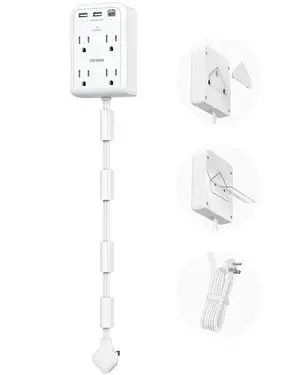 Short Power Strip 3FT, Outlet Extender Stick, Flat Wall Extension Cord | 4 AC Outlet, 3 USB Ports(1 Type C), Plug Extension Outlet, Small Surge Protector for Home Office Dorm Apartment Short Power Strip 3FT, Outlet Extender Stick, Flat Wall Extension Cord | 4 AC Outlet, 3 USB Ports(1 Type C), Plug Extension Outlet, Small Surge Protector for Home Office Dorm Apartment