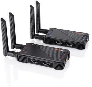 Wireless HDMI Transmitter and Receiver: 1312ft Wireless HDMI Extender with Loopout, 2.4/5G 1080P Adapter Support IR Remote for Streaming from DSLR,Laptop,Netflix,YouTube to TV/Projector Indoor/Outdoor Wireless HDMI Transmitter and Receiver: 1312ft Wireless HDMI Extender with Loopout, 2.4/5G 1080P Adapter Support IR Remote for Streaming from DSLR,Laptop,Netflix,YouTube to TV/Projector Indoor/Outdoor