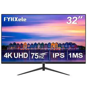 32 Inch 4K UHD 3840 * 2160 Computer Monitor 75hz 1MS, IPS Monitor for Design, Casual Gaming, Work, Ultra-Slim Bezel Monitor Support Adaptive-Sync,100% sRGB,HDR,2X DP & 2X HDMI, VESA 100 * 100mm 32 Inch 4K UHD 3840 * 2160 Computer Monitor 75hz 1MS, IPS Monitor for Design, Casual Gaming, Work, Ultra-Slim Bezel Monitor Support Adaptive-Sync,100% sRGB,HDR,2X DP & 2X HDMI, VESA 100 * 100mm