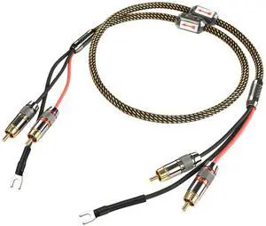 Phono Cable with Ground,5N OFC Turntable Cables with Ground | Fully Shielded,24K 5Gold Plug,Ferrite Core,Anti-Interference,Nylon Braided HiFi RCA Cable with Ground(6.56 ft/78.74 in) Phono Cable with Ground,5N OFC Turntable Cables with Ground | Fully Shielded,24K 5Gold Plug,Ferrite Core,Anti-Interference,Nylon Braided HiFi RCA Cable with Ground(6.56 ft/78.74 in)