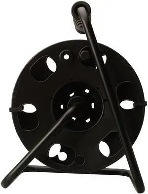 Heavy Duty Metal Extension Cord Reel Stand, Holds up to 100 Ft 14/3 Cords, Black, 22849 Heavy Duty Metal Extension Cord Reel Stand, Holds up to 100 Ft 14/3 Cords, Black, 22849