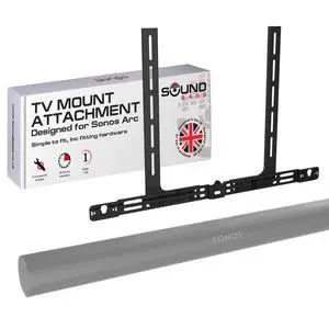 Arc Soundbar TV Mount Attachment, Under TV, Black | Compatible with Sonos Arc Soundbar and Ultra Version, Mounting Bracket for TV Hanging, Hardware Kit Included, UK Design Arc Soundbar TV Mount Attachment, Under TV, Black | Compatible with Sonos Arc Soundbar and Ultra Version, Mounting Bracket for TV Hanging, Hardware Kit Included, UK Design