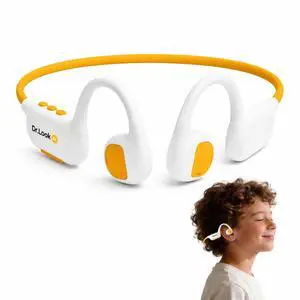 Kids Headphones - Bluetooth 6.0 Air Conduction Open Ear Kids Bluetooth Headphones - 85dB Safe Volume, IPX4 Waterproof - with Mic for School, Gaming, Sleeping, White Kids Headphones - Bluetooth 6.0 Air Conduction Open Ear Kids Bluetooth Headphones - 85dB Safe Volume, IPX4 Waterproof - with Mic for School, Gaming, Sleeping, White