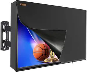 Outdoor TV Cover 60-65 inch, 600D Heavy Duty Waterproof TV Cover | With 3 Sides Full Length Zipper, Roll up Front Flap, Weatherproof Outside Television Protector Enclosure for Flat Screen TVs Outdoor TV Cover 60-65 inch, 600D Heavy Duty Waterproof TV Cover | With 3 Sides Full Length Zipper, Roll up Front Flap, Weatherproof Outside Television Protector Enclosure for Flat Screen TVs