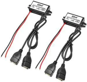 2-Pack DC 12V 20V to 5V 3A USB, USB Female DC Converter Adapter Buck Module, for Car Power,Golf Cart Scooters, Motors and DIY(Dual USB Port) 2-Pack DC 12V 20V to 5V 3A USB, USB Female DC Converter Adapter Buck Module, for Car Power,Golf Cart Scooters, Motors and DIY(Dual USB Port)