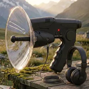 Bird Observing Listening Recording Device, 300ft Range with Headphone | Electronic Digital Device Sound Amplifier, Digital Recording Device for Outdoor Nature Exploration Bird Observing Listening Recording Device, 300ft Range with Headphone | Electronic Digital Device Sound Amplifier, Digital Recording Device for Outdoor Nature Exploration