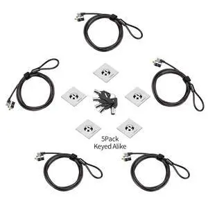 5Pack Laptop Cable Lock Hardware Security Cable Lock Anti Theft 5Keys 6.7Ft Compatible for Laptops, Tablet,Out Door TV& Other Devices Longer Cable (keyed Alike) 5Pack Laptop Cable Lock Hardware Security Cable Lock Anti Theft 5Keys 6.7Ft Compatible for Laptops, Tablet,Out Door TV& Other Devices Longer Cable (keyed Alike)
