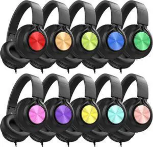 Kids School Headphones Bulk 10 Pack with Mic, 3.5mm Jack | K-12 Classroom Students Use, Online Learning, Library & Testing, Durable, Foldable, All-Day Comfort, For Chromebook & Tablet Kids School Headphones Bulk 10 Pack with Mic, 3.5mm Jack | K-12 Classroom Students Use, Online Learning, Library & Testing, Durable, Foldable, All-Day Comfort, For Chromebook & Tablet