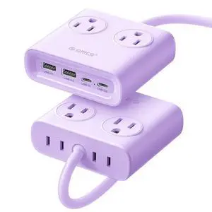 GaN 8-in-1 Power Strip with 4 AC Outlets, 2 USB-C 2 USB-A Ports | 45° Flat Plug, 5ft Extension Cord, Compact Desktop Charging Station for Cruise, Travel, Home Office, ETL Listed (1 Pack) GaN 8-in-1 Power Strip with 4 AC Outlets, 2 USB-C 2 USB-A Ports | 45° Flat Plug, 5ft Extension Cord, Compact Desktop Charging Station for Cruise, Travel, Home Office, ETL Listed (1 Pack)